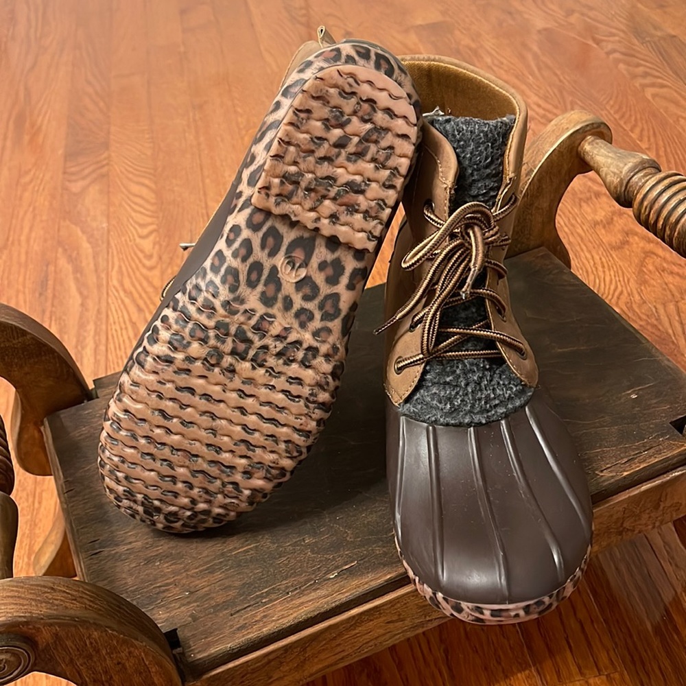 Marleylilly Leopard Duck Boots
